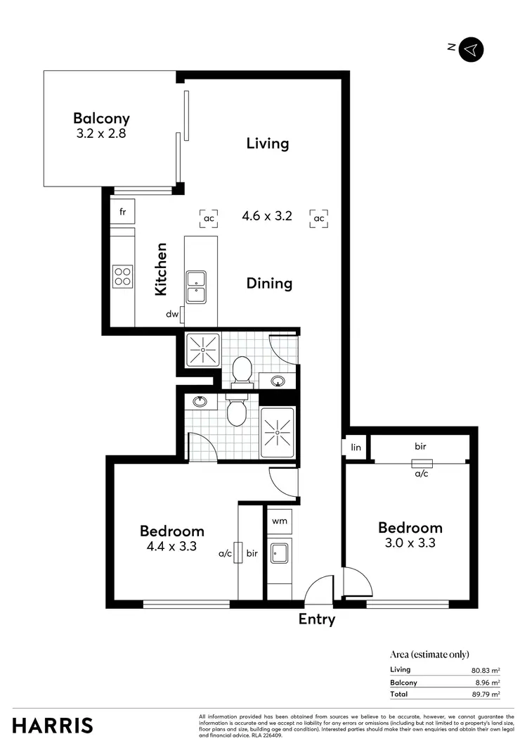 Floorplan of Homely apartment listing, 308/256 The Parade, Norwood SA 5067