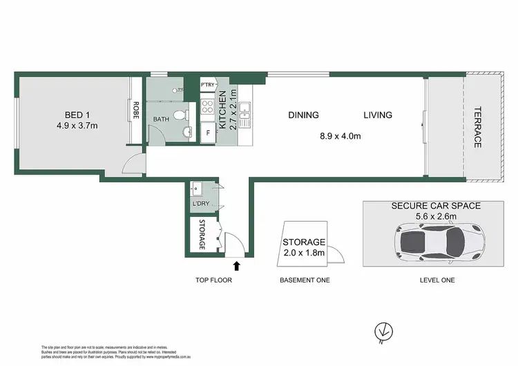 Floorplan of Homely apartment listing, 704/6 Duntroon Avenue, St Leonards NSW 2065