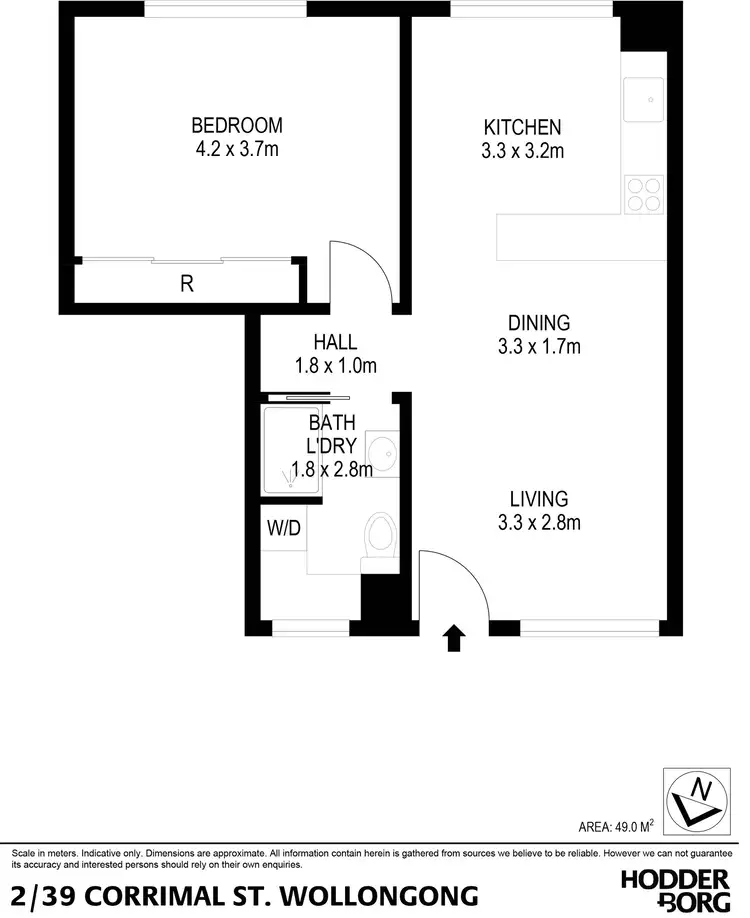 Floorplan of Homely apartment listing, 2/39 Corrimal Street, Wollongong NSW 2500