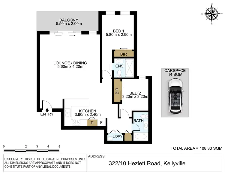 Floorplan of Homely apartment listing, Level 3/322/10 Hezlett Road, North Kellyville NSW 2155