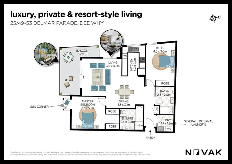 Floorplan of Homely apartment listing, 25/49-53 Delmar Parade, Dee Why NSW 2099