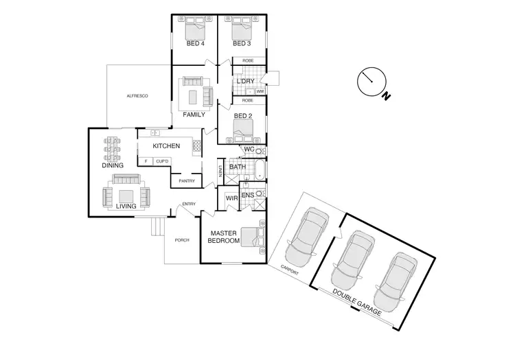 Floorplan of Homely house listing, 2 Lock Place, Wanniassa ACT 2903