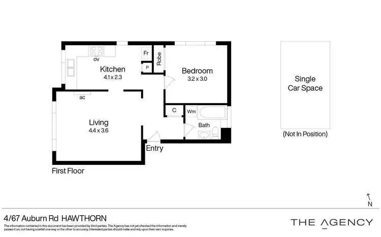 Floorplan of Homely apartment listing, 4/67 Auburn Road, Hawthorn VIC 3122