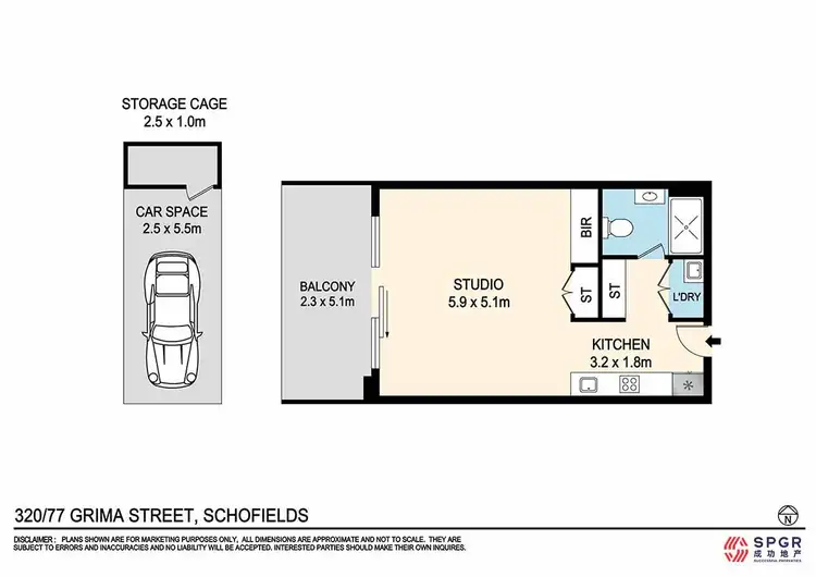 Floorplan of Homely apartment listing, 320/77 Grima Street, Schofields NSW 2762