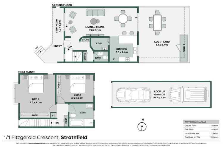 Floorplan of Homely townhouse listing, 1/1 Fitzgerald Crescent, Strathfield NSW 2135
