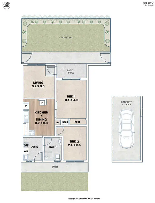 Floorplan of Homely unit listing, 1/6 Marlyn Avenue, Lismore NSW 2480