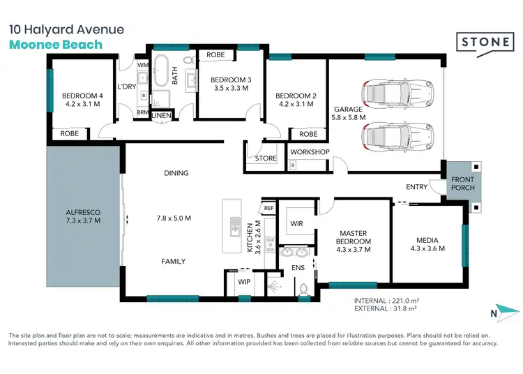 Floorplan of Homely house listing, 10 Halyard Avenue, Moonee Beach NSW 2450
