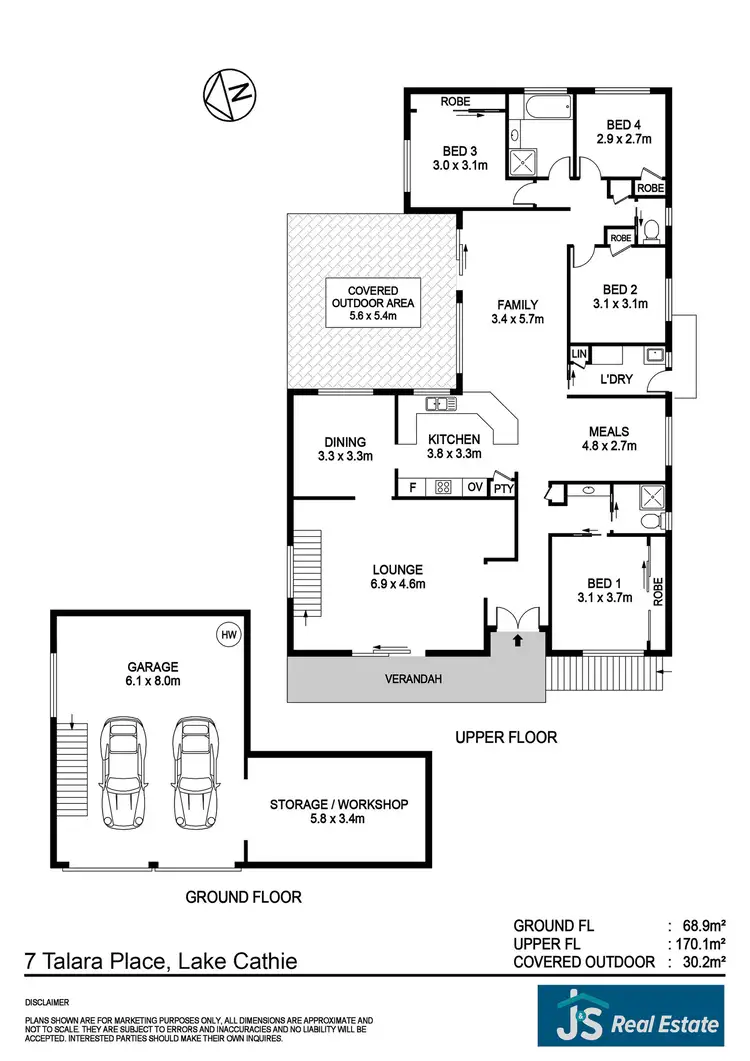 Floorplan of Homely house listing, 7 Talara Place, Lake Cathie NSW 2445