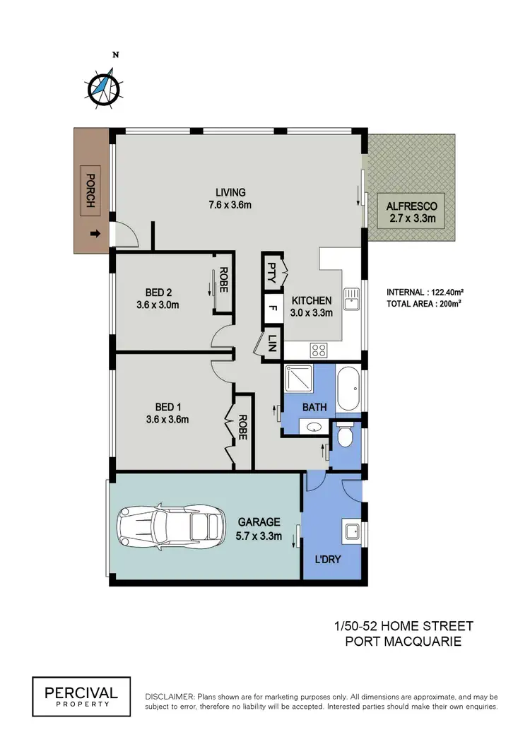 Floorplan of Homely villa listing, 1/50-52 Home Street, Port Macquarie NSW 2444