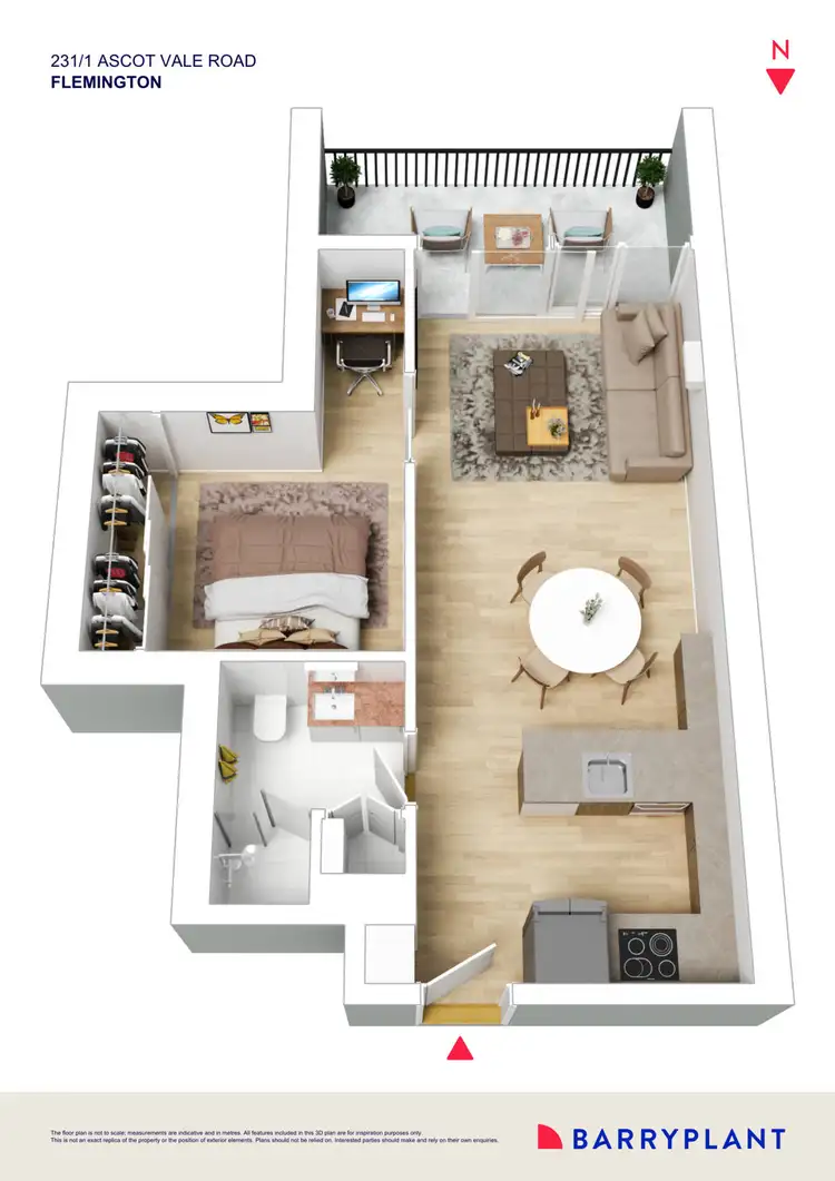 Floorplan of Homely apartment listing, 231/1 Ascot Vale Road, Flemington VIC 3031