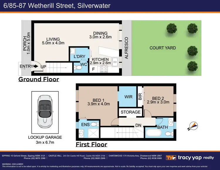 Floorplan of Homely townhouse listing, 6/85-89 Wetherill Street, Silverwater NSW 2128