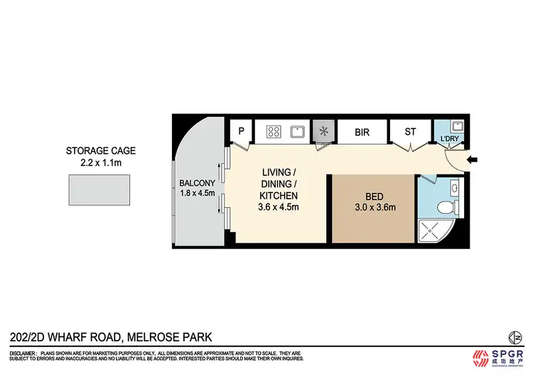 Floorplan of Homely apartment listing, 202/2D Wharf Road, Melrose Park NSW 2114
