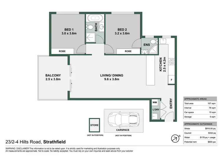 Floorplan of Homely apartment listing, 23/2-4 Hilts Road, Strathfield NSW 2135
