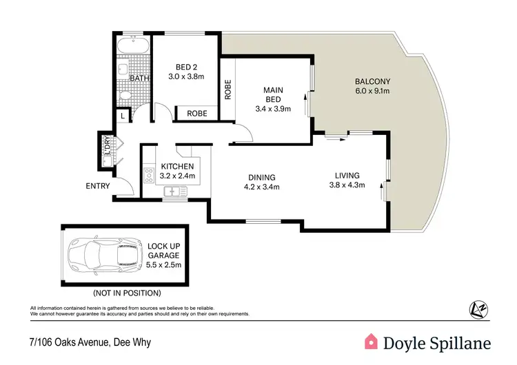 Floorplan of Homely apartment listing, 7/106 Oaks Avenue, Dee Why NSW 2099