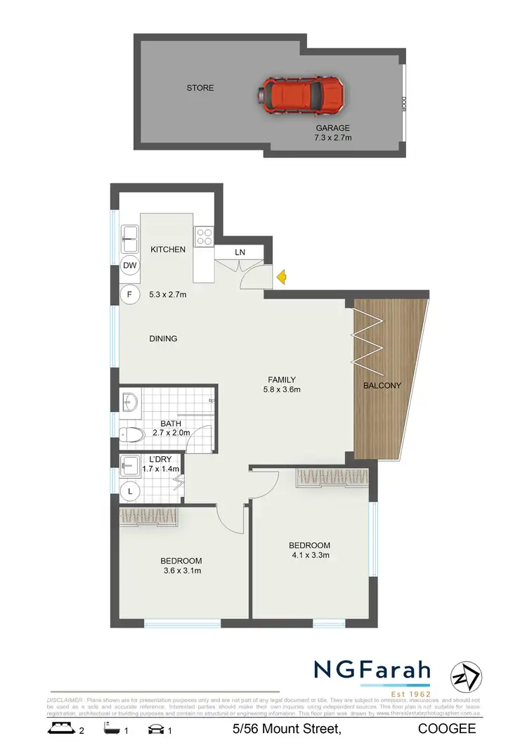 Floorplan of Homely apartment listing, 5/56 Mount Street, Coogee NSW 2034