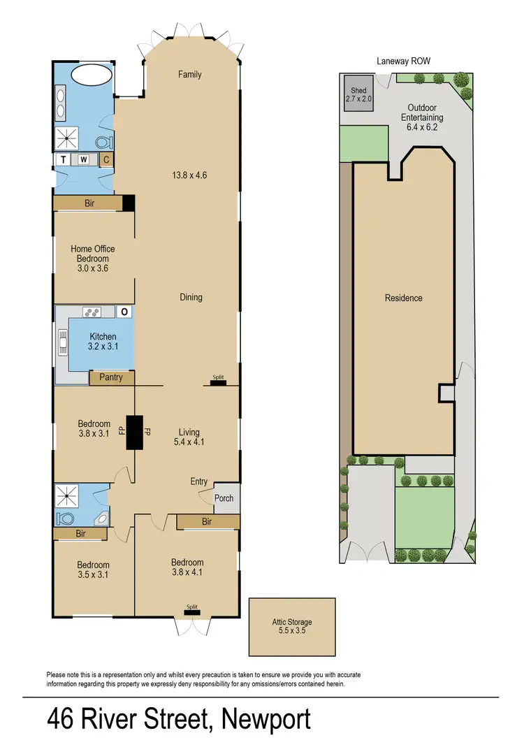 Floorplan of Homely house listing, 46 River Street, Newport VIC 3015