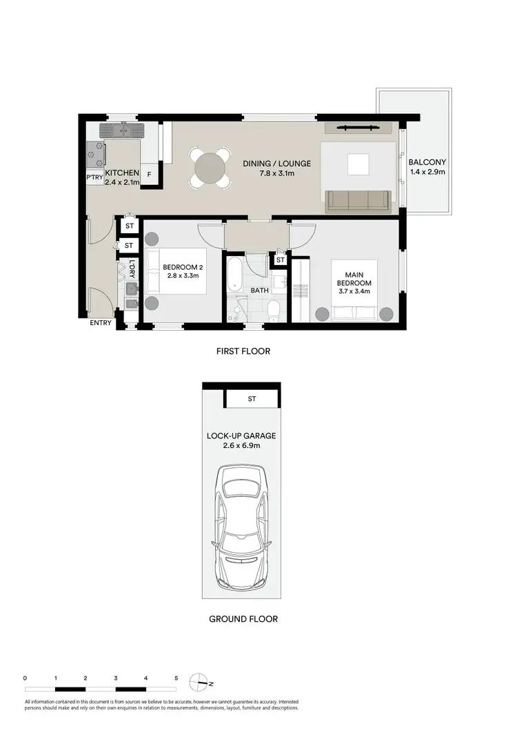 Floorplan of Homely unit listing, 3/64 Railway Street, Merewether NSW 2291
