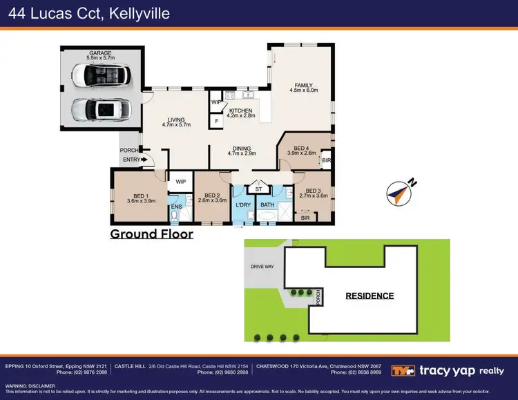 Floorplan of Homely house listing, 44 Lucas Circuit, Kellyville NSW 2155