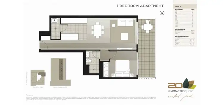 Floorplan of Homely apartment listing, 1005/20 Hindmarsh Square, Adelaide SA 5000