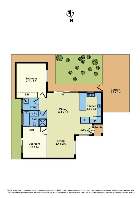 Floorplan of Homely unit listing, 2/3 Maxweld Street, Ardeer VIC 3022
