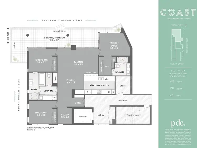 Floorplan of Homely apartment listing, 301/19 Reserve Street, Scarborough WA 6019
