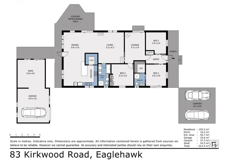 Floorplan of Homely house listing, 83 Kirkwood Road, Eaglehawk VIC 3556