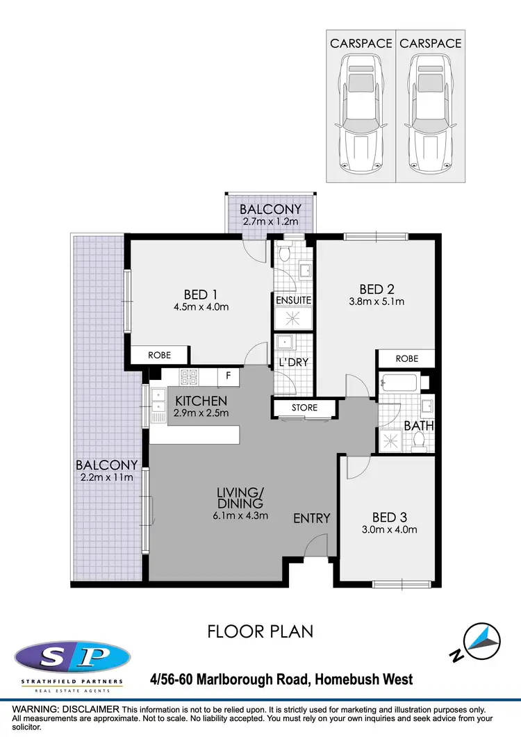 Floorplan of Homely apartment listing, 4/56-60 Marlborough Road, Homebush West NSW 2140