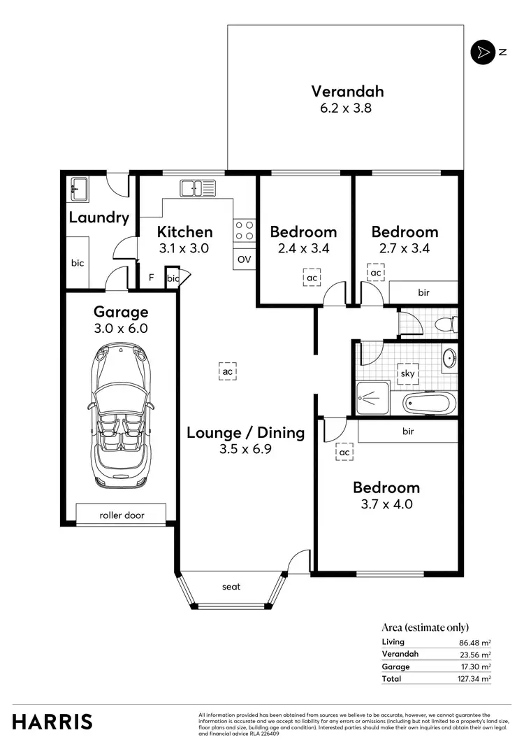 Floorplan of Homely unit listing, 3/1A Mitchell Street, Glengowrie SA 5044