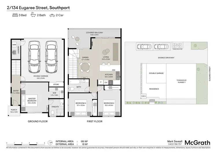 Floorplan of Homely townhouse listing, 2/134 Eugaree Street, Southport QLD 4215