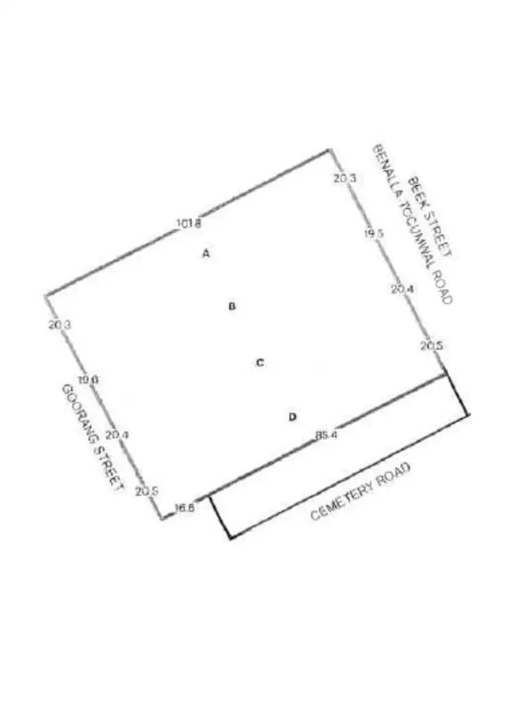Floorplan of Homely land listing, Corner Of Cemetery Road & Beek Street, Katamatite VIC 3649