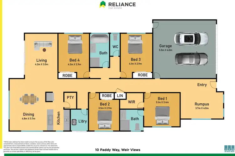 Floorplan of Homely house listing, 10 Paddy Way, Weir Views VIC 3338