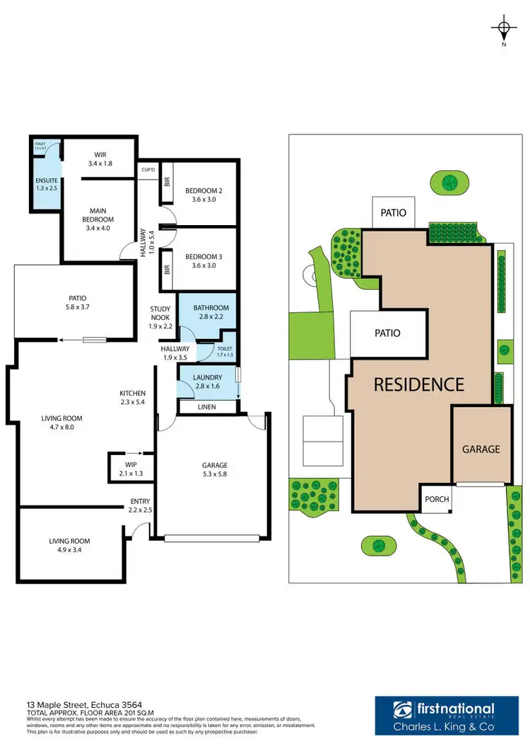 Floorplan of Homely house listing, 13 Maple Street, Echuca VIC 3564
