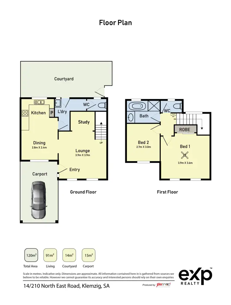 Floorplan of Homely unit listing, 14/210 North East Road, Klemzig SA 5087