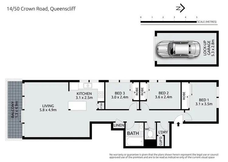 Floorplan of Homely apartment listing, 14/50 Crown Road, Queenscliff NSW 2096