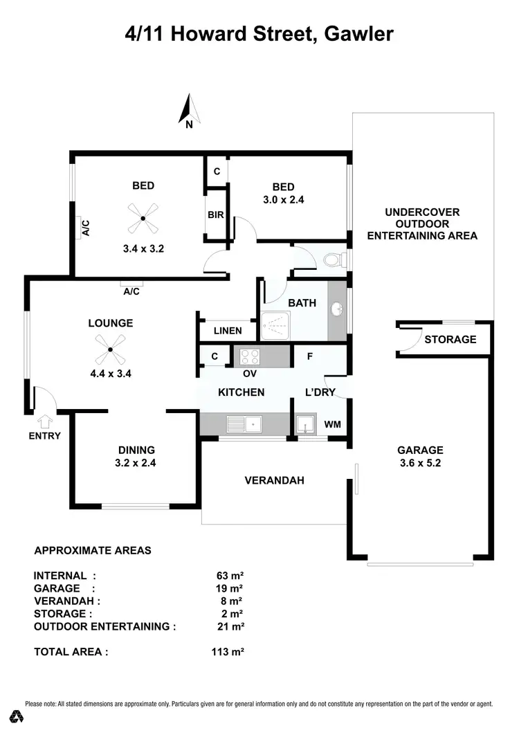 Floorplan of Homely house listing, 4/11 Howard Street, Gawler SA 5118