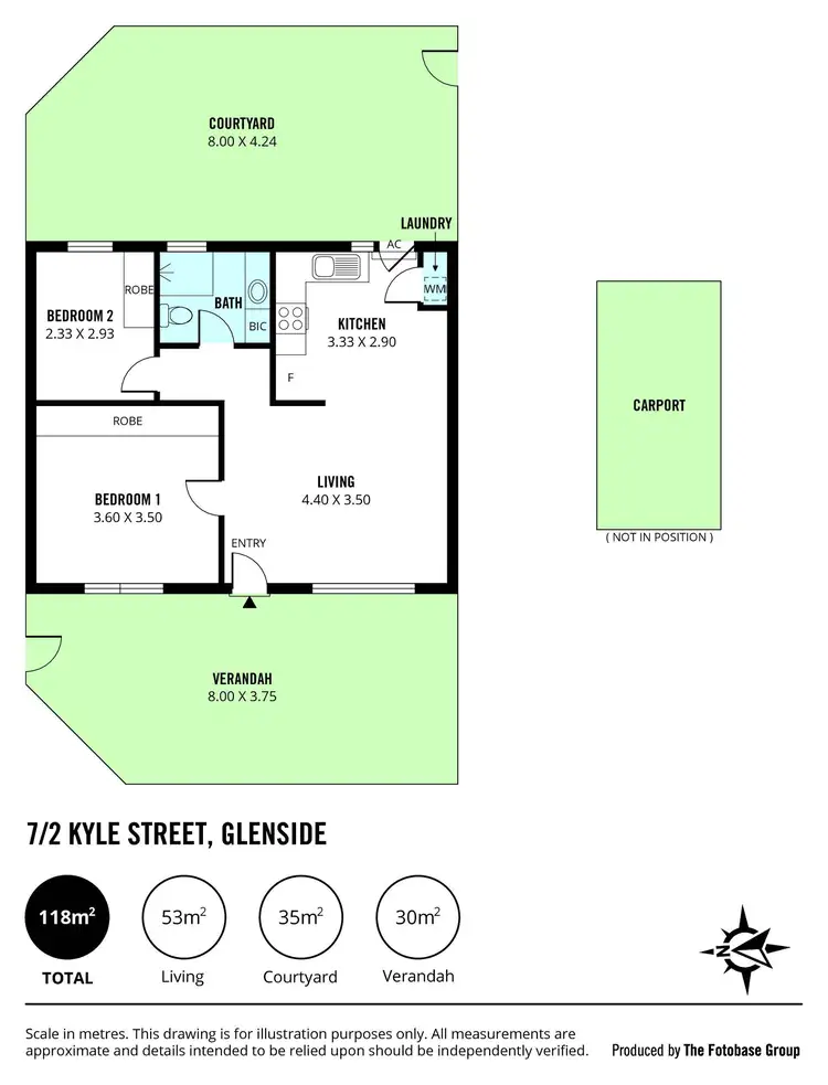 Floorplan of Homely unit listing, 7/2 Kyle Street, Glenside SA 5065