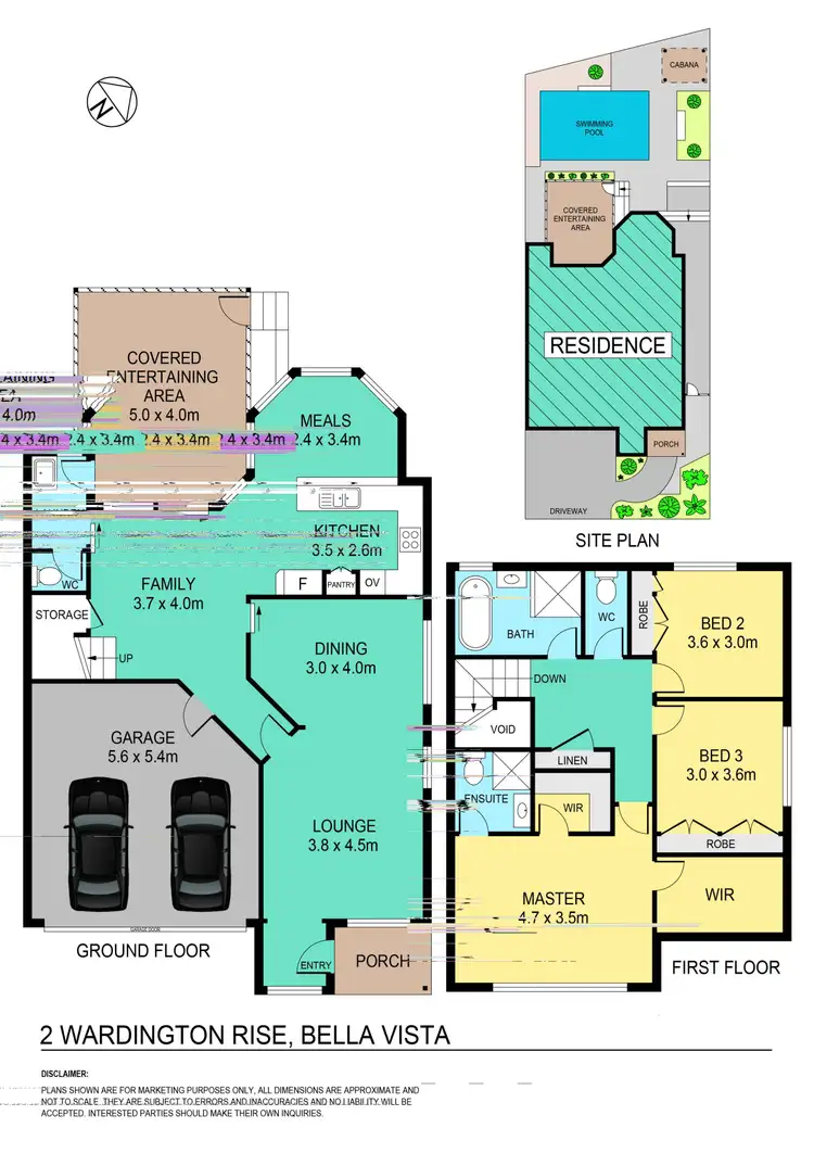 Floorplan of Homely semi-detached listing, 2 Wardington Rise, Bella Vista NSW 2153