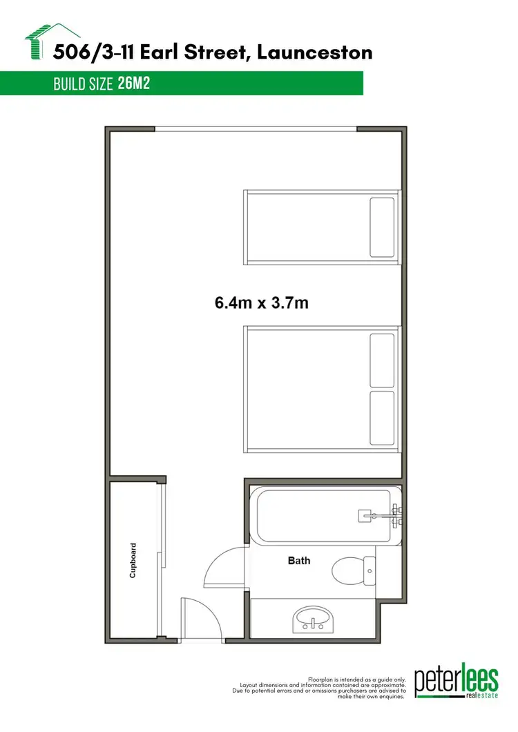 Floorplan of Homely unit listing, 506/3-11 Earl Street, Launceston TAS 7250