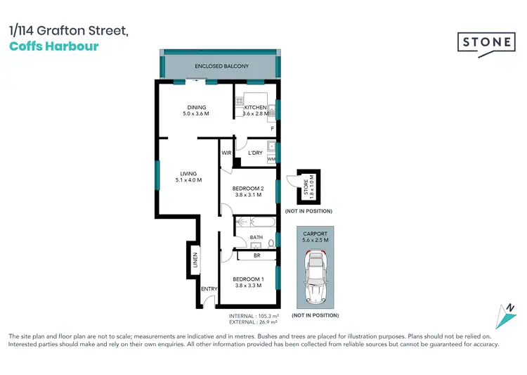 Floorplan of Homely apartment listing, 1/114 Grafton Street, Coffs Harbour NSW 2450