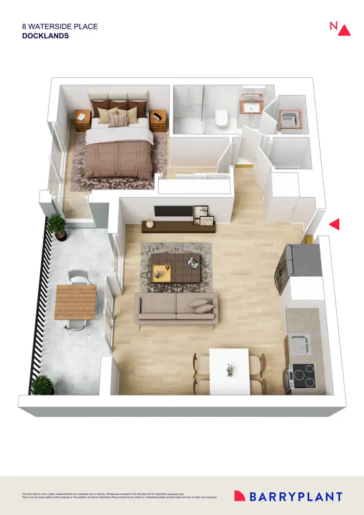 Floorplan of Homely apartment listing, 2E/8 Waterside Place, Docklands VIC 3008