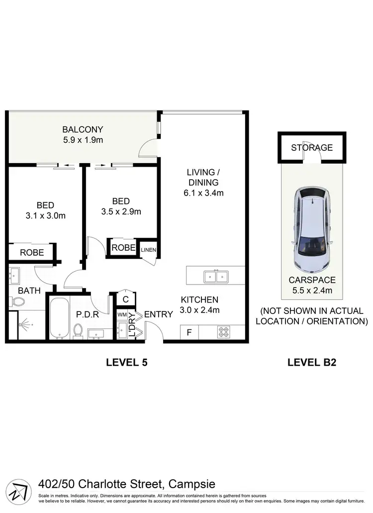 Floorplan of Homely apartment listing, 402/50 Charlotte Street, Campsie NSW 2194