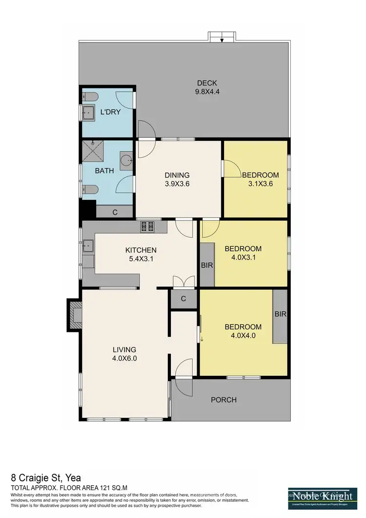 Floorplan of Homely house listing, 8 Craigie Street, Yea VIC 3717