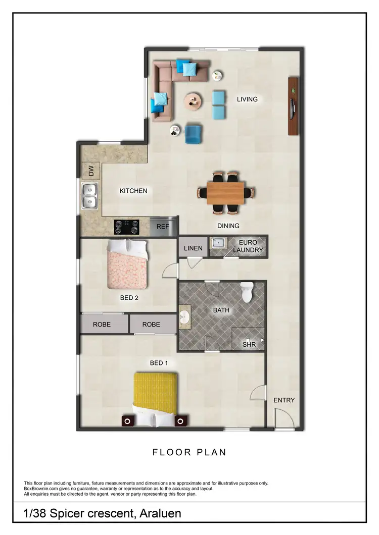Floorplan of Homely unit listing, 1/38 Spicer Crescent, Araluen NT 870