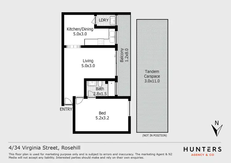 Floorplan of Homely unit listing, 4/34 Virginia Street, Rosehill NSW 2142