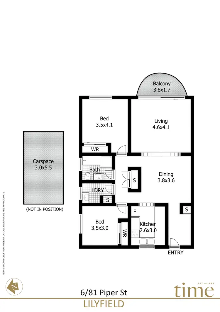 Floorplan of Homely apartment listing, 6/81 Piper Street, Lilyfield NSW 2040