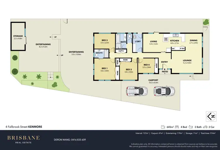 Floorplan of Homely house listing, 4 Fallbrook Street, Kenmore QLD 4069