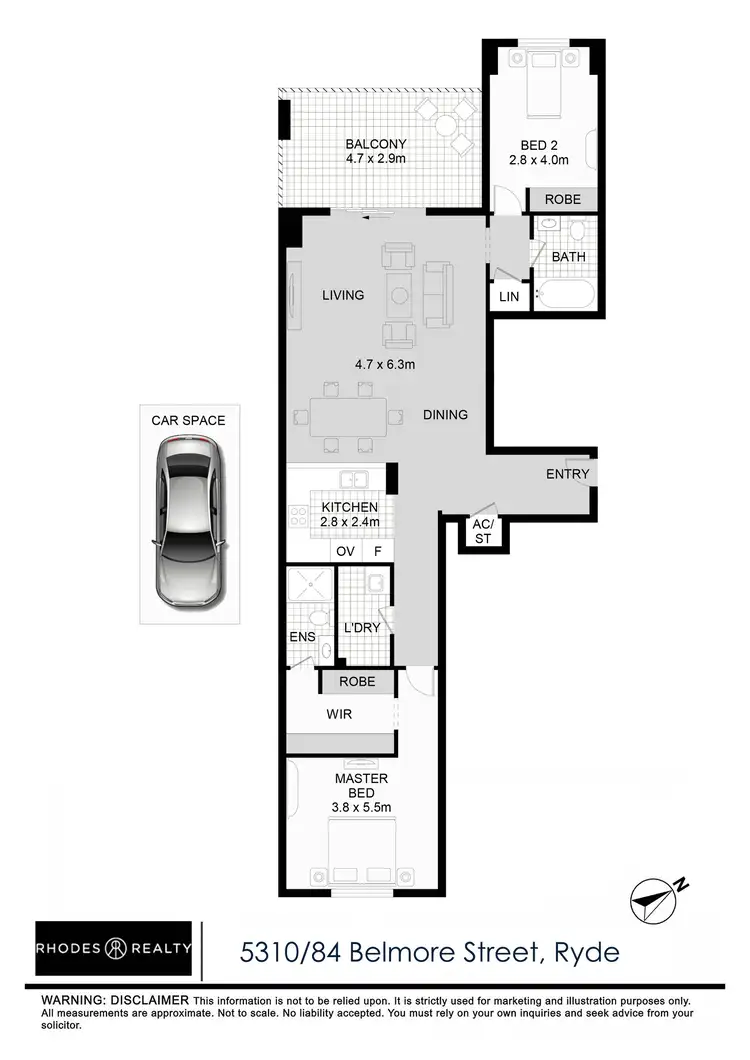 Floorplan of Homely apartment listing, 5310/84 Belmore Street, Ryde NSW 2112