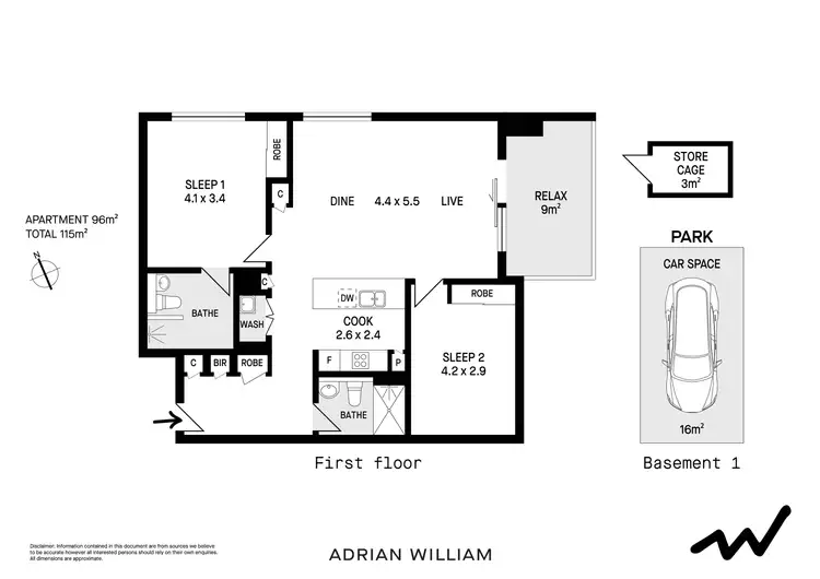Floorplan of Homely apartment listing, 103/16 Hudson Street, Lewisham NSW 2049