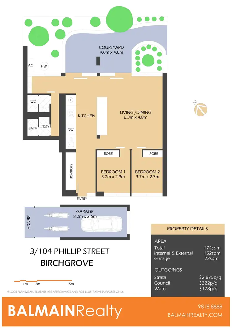 Floorplan of Homely apartment listing, 3/104 Phillip Street, Birchgrove NSW 2041
