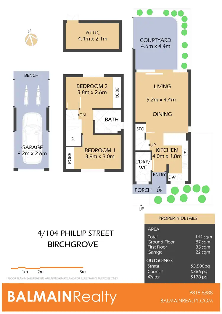 Floorplan of Homely townhouse listing, 4/104 Phillip Street, Birchgrove NSW 2041